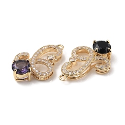 Латунь с подвесками из стекла k9 и стразами&nbsp;KK-C024-64KCG