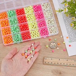 720шт 6 цвета пластиковые бусины&nbsp;KY-FG0001-20B