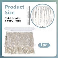 1 ярд пластиковой ленты с кисточками и бусинами&nbsp;DIY-OC0013-14B