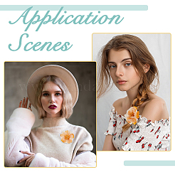 6 шт. цветочные тканевые броши для рюкзака&nbsp;JEWB-FH0002-38A