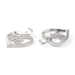 Латунные микропаве прозрачные подвески с фианитом&nbsp;LS-ZIRC-Z007-12P