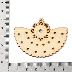 Большие подвески из полого дерева&nbsp;WOCR-PW0003-83E