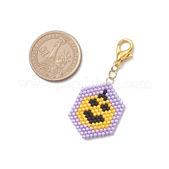 5 colgante decorativo con cuentas de vidrio para Halloween.&nbsp;HJEW-MZ00343