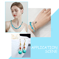 230шт 3 стиля синтетические бирюзовые бусины G-AR0004-82