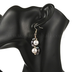 Orecchini pendenti in acciaio inossidabile 304 con perle di conchiglia&nbsp;EJEW-JE07370-01