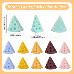 240 cabochon in resina a forma di formaggio in 6 colori&nbsp;MRMJ-SC0001-64