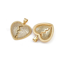 Pendentifs avec zircon cubiques à micro-pavés en laiton&nbsp;ZIRC-I367-07G-11