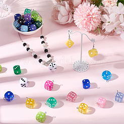 40 шт. подвески из двухцветной прозрачной/матовой акриловой эмали&nbsp;TACR-SC0002-69