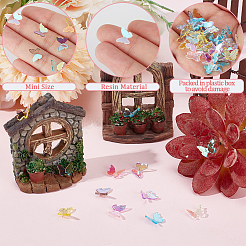 100шт бабочка кабошон из смолы DIY-GF0010-06B