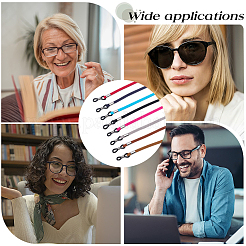 8шт. 8-х цветный ремешок из искусственной замши для очков&nbsp;AJEW-CL0001-46