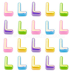 20 pièce de perles européennes en acrylique opaque avec placage UV&nbsp;OACR-TADJ0001-16L