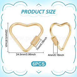 6 шт. подвески-замки с винтовым карабином из нержавеющей стали 304 STAS-UN0063-98