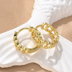 Серьги-кольца из латуни в форме сердца EJEW-F359-10G-01