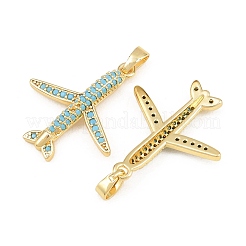 Pendenti in ottone con micro pavé di zirconi celesti&nbsp;CU-CBAA571-05G