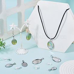DIY-Sets zur Herstellung ovaler Anhänger aus Edelstahl 304&nbsp;DIY-TA0014-44
