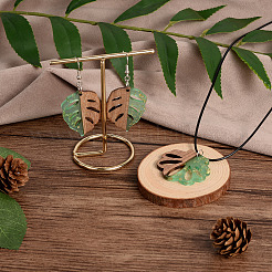 20шт 10 стильные подвески из прозрачной смолы и орехового дерева RESI-KS0001-08