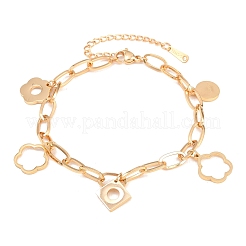 Bracelets à breloques en acier inoxydable 304&nbsp;BJEW-B171-02G