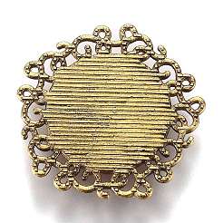 Полые ретро пластиковые кабошоны имитация кошачьего глаза&nbsp;KK-Z004-01G-AG