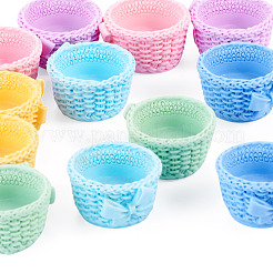 12 mini modello di cestino in resina a 6 colori&nbsp;AJEW-TA0005-85