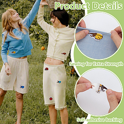 30 шт. 6 стиля вышивки божьей коровки нашивки на ткань&nbsp;PATC-FG0003-45