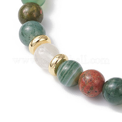 Браслеты с подвесками в виде клевера из нержавеющей стали 304 BJEW-JB12606-02