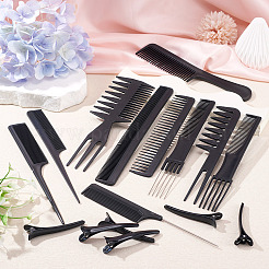 Set di 10 pettine per capelli in plastica e 10 fermagli a coccodrillo per parrucchiere&nbsp;DIY-TA0015-58