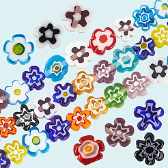 Ручной работы стеклянная бусина тысячецветник нитей LAMP-LT0001-09B