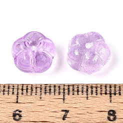 Прозрачные стеклянные бусины-цветы GLAA-T030-04F