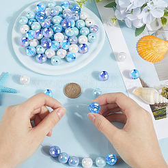 100шт набор непрозрачных акриловых бусин 5 цветов&nbsp;MACR-SP0001-60A