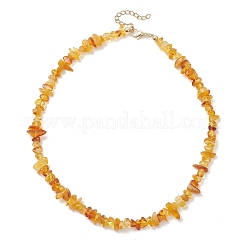 Ожерелья из натуральных янтарных бус для женщин&nbsp;NJEW-JN05871