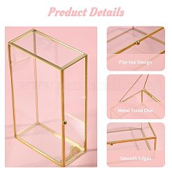 Vitrines à bijoux en verre transparent avec cadre en métal&nbsp;AJEW-WH0410-465A-1