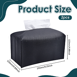 Boîte de rangement pour mouchoirs en cuir PU&nbsp;AJEW-WH0609-769B