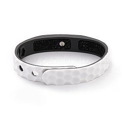 Плоские браслеты из силиконового шнура&nbsp;LS-BJEW-F421-01K