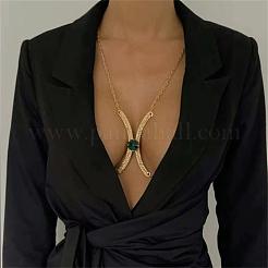 Chaînes de corps en laiton avec strass en forme de X&nbsp;WG49994-01
