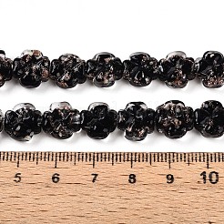 Светящиеся стеклянные бусины ручной работы из золотой фольги FOIL-N029-01I