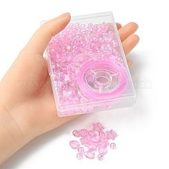 200шт экологически чистые прозрачные акриловые бусины&nbsp;MACR-YW0002-85