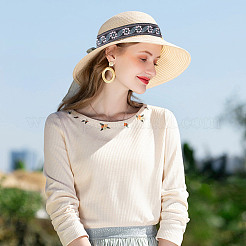 3 рулон 3-цветной полиэстеровой жаккардовой ленты с узором в этническом стиле с цветами и листьями OCOR-OC0001-44