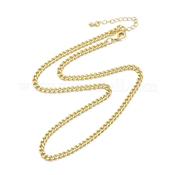 Латунь скручены ожерелья цепи&nbsp;NJEW-A042-07G