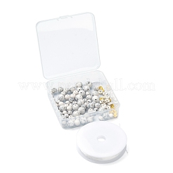 96 шт. Синтетические круглые бусины из говлита для изготовления ювелирных изделий своими руками&nbsp;DIY-FS0002-02