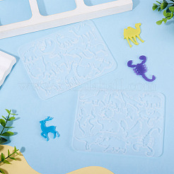 2 moule en silicone pour pendentif silhouette&nbsp;DIY-GN0001-01B
