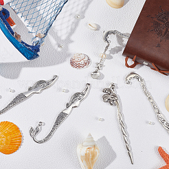 12 шт. 3 стиля тибетский стиль сплав закладки фурнитура с отверстием FIND-SC0006-63