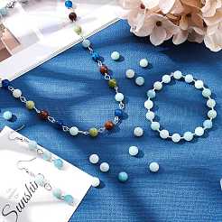 Круглые нити шарик натуральный амазонитовые&nbsp;G-AR0001-64