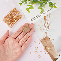 250 шт. 5 размера латунных соединительных колец с покрытием для стойки KK-DC0002-07