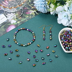 325шт гальванические стеклянные бусины нити EGLA-PA0001-03A