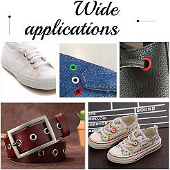 200 комплект 10-х цветных железных люверсов&nbsp;SCRA-GF0001-10B-06