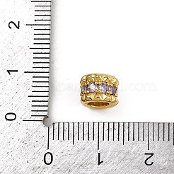 Стойка колонны покрытие латунь кубический цирконий европейские бусины KK-L236-08G