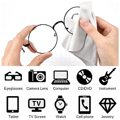 20 шт. 4-х цветная замшевая ткань для чистки очков AJEW-GF0003-61