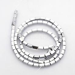 Ematite sintetico non magnetico placca perline cuboide fili&nbsp;G-J213A-08B