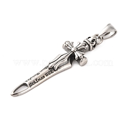 Pendentifs de grande taille en acier inoxydable chirurgical 316&nbsp;LS-STAS-Z073-16AS