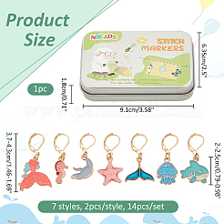 Подвеска из сплава с эмалью на тему океана HJEW-NB00086